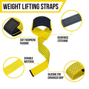 สายรัดข้อมือยกน้ำหนักแบบปรับได้ ทนทาน ระบายอากาศดี ดีไซน์รังผึ้ง ทำจากนีโอพรีน ยี่ห้อ Power Punch - Product Image 4