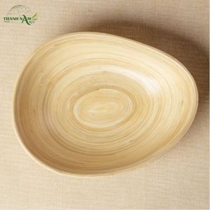 Tazón de Bambú Desechable Ecológico Personalizado con Diseño Minimalista para Regalos - Product Image 3