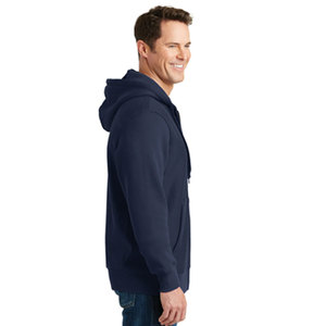 Hombres Loose Fit Bordado Patrón Unisex Hoodie Loose Thermal Zipper Up Hoodies - Product Image 3