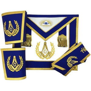 Masonic Regalia Worshipful Mason WM <b>Apron</b>, Past Master Collar & Glove Standard, X-Large - Product Image 3