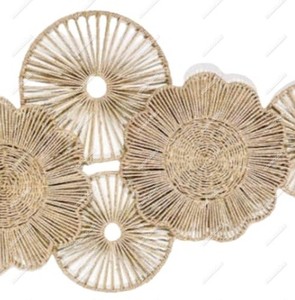 Panier mural en rotin et osier naturel suspendu décor bohème ensemble de 5 paniers d'art pour la maison en bambou pour le mariage - Product Image 5