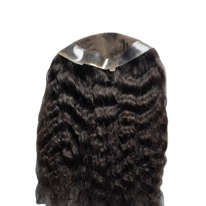 Topper de Cabello Humano Remy 100% con Ondas Profundas y Monofilamento para Mujer, Cabello Taz BD Importado de Bangladés - Product Image 1