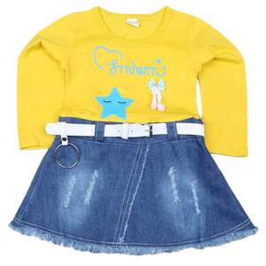Robe à manches longues pour filles - Jaune - Product Image 3