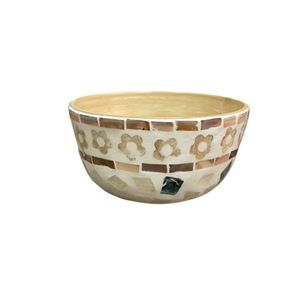 Vente en gros d'ustensiles de cuisine et de décoration du Vietnam de saladier en bambou filé avec nacre au design unique et abordable - Product Image 2