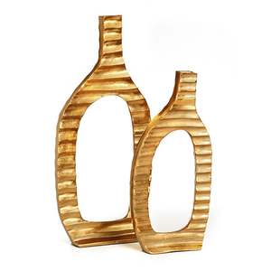 Vente chaude Forme Simple Texturé Couleur Noire Fini Maison Moderne De Table Vase À Fleurs En Métal Décoratif avec Logo Personnalisé - Product Image 4