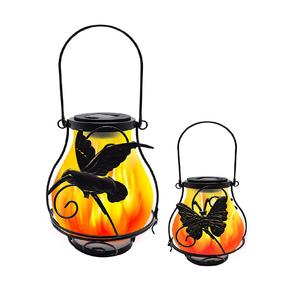 La lanterne accrochante en métal avec l'animal a imprimé fini pour d'intérieur et extérieur avec la couleur noire et jaune finie - Product Image 4