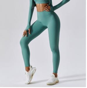 Customized Elastic Waist Sport and Daily Wear Tummy Shaper <b>Pants</b> Solid <b>Women</b> <b>Yoga</b> Leggings with Scrunch Butt Design MS-YL-044 - Product Image 2