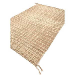 พรมปูพื้นทรงสี่เหลี่ยมผืนผ้าลายคลาสสิกสีเบจและสีน้ำตาล ทำจากปอกระเจาทอมือ สำหรับห้องโถงหรือห้องนั่งเล่นวัยรุ่น รุ่น PDJT-514 - Product Image 2