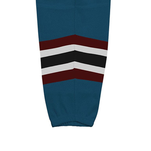 Concevez vos propres vêtements de sport sublimés Chaussettes de hockey sur glace Nom de l'équipe personnalisé Service OEM disponible Chaussettes de hockey sur glace - Product Image 4