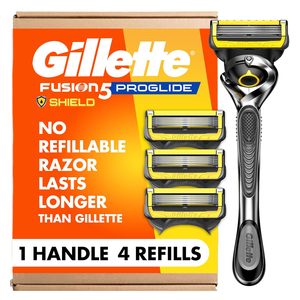 Maquinilla de Afeitar Gillette ProGlide Shield para Hombre, Cabezal Rotatorio de 4 Cuchillas, Recortador de Precisión, Mango Ergonómico + 4 Recambios de Cuchillas Desechables - Product Image 4