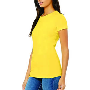 Nouveauté 2026 Nouveau design T-shirt femme personnalisé avec logo Vêtements femme grande taille T-shirts unis confortables avec logo personnalisé - Product Image 2