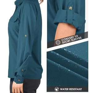 Camisas de trabajo de manga larga para mujer Logotipo personalizado Impresión Bordado Uniformes de oficina corporativa profesional Fabricante - Product Image 2