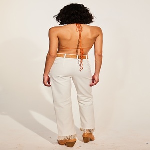 Wholesale Custom Women <b>Elastic</b> Stretch <b>Jeans</b> High <b>Waist</b> Solid Color Trousers Women <b>Jeans</b> Pants - Product Image 4