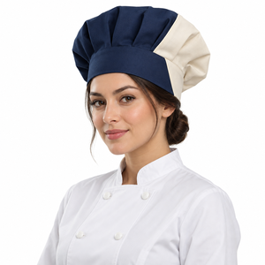Custom Women <b>Chef</b> Cap Professional Culinary <b>Hat</b> Durable Fabric Breathable Construction Comfortable Fit Kitchen Workwear OEM - Product Image 1