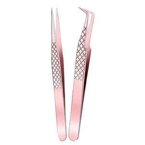 Dernier design tendance, OEM, faible MOQ, vente exceptionnelle, instruments de beauté, pince à épiler pour extensions de cils, acier inoxydable, haute qualité, précision - Product Image 1