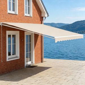 Brand New Aluminum Alloy Retractable Patio <b>Awning</b> 6m Extendable <b>Side</b> <b>Awning</b> with PVC Coating for Rain Protection - Product Image 1
