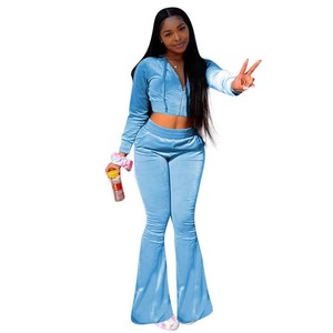 Winter Women's <b>Lounge</b> Sets V-Neck Tracksuit 2-Stripes <b>Wide</b> <b>Leg</b> <b>Pants</b> 2-Piece Sweatsuit Outfit Pockets Windproof Cozy Loungewear - Product Image 6