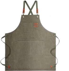 Delantal de cocina de lona impermeable personalizable a prueba de aceite y ajustable para camarero carpintero y barista herramienta lavable - Product Image 4