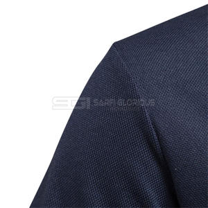 Camiseta Polo de Manga Corta para Hombre, Cuello en V, Casual, Clásica, con Logotipo Bordado, Lisa, Teñida, de Punto, 100% Algodón, al por Mayor - Product Image 4