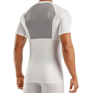 Nouveau T-shirt de compression personnalisé par sublimation pour homme, idéal pour le sport, la gym et le fitness, à manches courtes, style Rash Guard, à prix très bas - Product Image 5
