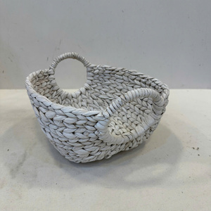 Panier de rangement multifonctionnel et polyvalent en jacinthe d'eau ovale de luxe, écologique, Vietnam - Product Image 2