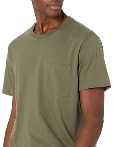 Camiseta de talla grande de secado rápido de fabricante personalizado para ropa de hombre, camisetas de hombre de algodón suave de buena calidad con bolsillo delantero - Product Image 3