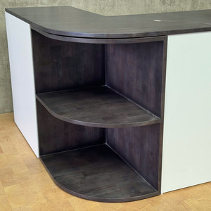 Mostrador de Recepción Moderno y Lujoso en Forma de L, Madera Natural BLT68019, Duradero y Ajustable, para Hoteles, Gimnasios, Escuelas, Spas, Hospitales, Oficinas y Centros Comerciales - Product Image 5