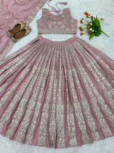 Heavy Chinnon Silk Floor-Length O-Neck Dress with Heavy Embroidery and Latkan Dori Casual Summer Patchwork and Solid Design - Product Image 4