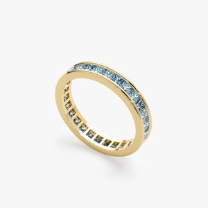 Anillo de Compromiso Hecho a Mano con Topacio Azul Natural, Gema India en Plata de Ley para Mujer, Ideal para Bodas, Mehrajudin - Product Image 2