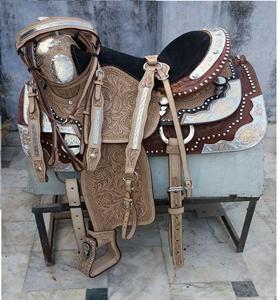 อานม้าม้าม้าม้าสีเงินแบบปรับแต่งขนาดได้หนังแท้มีให้เลือกหลายสีและหลายขนาด - Product Image 1