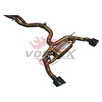 Échappement Catback Valvetronic en alliage de titane plaqué or Vortex Premium pour Audi RS3 2.5T 2016-2024, silencieux de performance 76 mm 1,2 mm