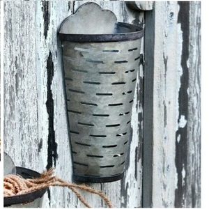 Attractive Galvanized Metal <b>Hanging</b> Wall <b>Planter</b> with Four Pockets Stylish And Versatile for <b>Indoor</b> Outdoor Flower Display - Product Image 6