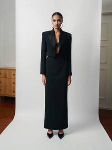 Elegant Style <b>Skirts</b> For Women Back Slit Obie <b>Maxi</b> <b>Skirt</b> Rayon Spandex Woven Fabric Spring 2025 Women Clothing Whiteant Factory - Product Image 4