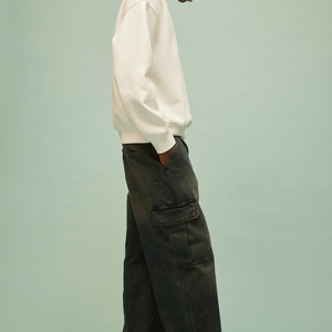 Pull à manches longues couleur unie style décontracté avec motif imprimé en gros - Product Image 6