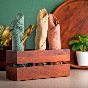 Modern Wooden Multifunctional Handmade <b>Cutlery</b> Organizer Kitchen Utensil Holder Flatware Storage <b>Stand</b> for Spoon Fork Knife - Product Image 2