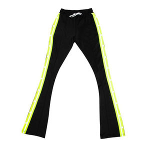 Pantalones a rayas con botones a presión para hombre, ropa de calle con logotipo personalizado OEM, para correr, Cargo - Product Image 2