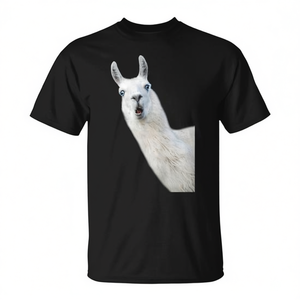 Camiseta Llama Lovers para niños y niñas, diseño unisex de algodón negro - Product Image 2