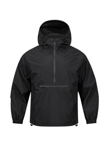 High Quality <b>Half</b>-<b>Zip</b> Custom Windbreaker <b>Jacket</b> with Long Sleeves for <b>Men</b> Outdoor Windbreaker <b>Jacket</b> Regular Fit Polyester Shell - Product Image 1