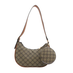 Juego de Bolsos de Cuero de Media Luna para Mujer, 2 Piezas, Venta al Por Mayor Directa de Fábrica, Bolsos de Hombro Modernos para Mujer - Product Image 5