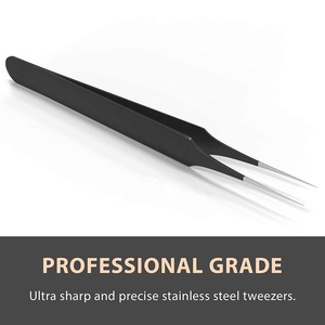 90 Degree Fiber Tip Volume Lash Tweezers <b>Precision</b> Eyelash Extension <b>Tool</b> - Product Image 2
