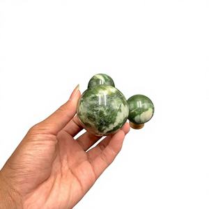 Sphère de jade néphrite verte naturelle, boule de pierre solide polie pour la décoration de la maison, collection de cristaux et souvenir, 3-5 cm - Product Image 4