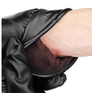 Hommes/femmes classique qualité cuir d'agneau souple conduite main couverture gants travail lavage hiver - Product Image 2