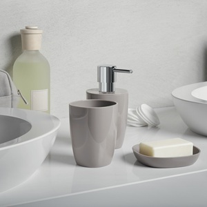 Spirella Pure Collection, Porte-brosse à dents 7,5x7,5x10 cm, Polystyrène, Beige - Product Image 2