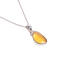 Colgantes de plata de citrino de diseño a la moda, joyería hecha a mano de Plata de Ley 925, joyería India personalizada, venta al por mayor - Product Image 1