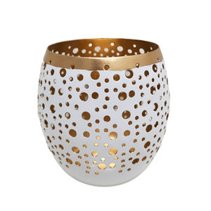 Juego de 3 linternas de diseño moderno para decoración de fiestas y festivales, linterna votiva redonda de hierro, color verde y dorado, tamaño grande, personalizada - Product Image 6