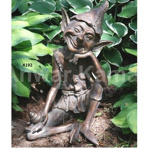 Sculpture de jardin de Couple en fonte de haute qualité idéale pour le décor de patio de parc de cour de jardin de maison - Product Image 5