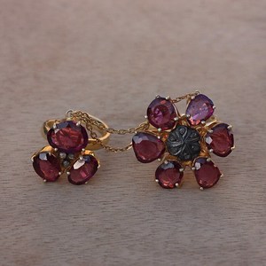 Astonishing 925 Sterling Silver Red Rhodolite Halo <b>Ring</b> Premium Quality Prong <b>Set</b> Bridal & Anniversary Gift <b>for</b> <b>Women</b> - Product Image 1