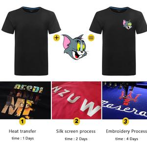 Camiseta transpirable Formal de punto de algodón 100% para hombre y mujer, cuello redondo, manga Regular, ajuste holgado, verano, coreano, Unisex, - Product Image 6