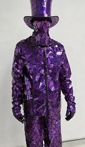 Chándal Unisex Azul con Parches Geométricos, Cierre de Cremallera en Toda la Manga, Ropa Urbana para Adultos, Ropa de Invierno - Product Image 5