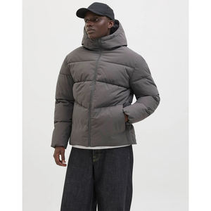 Chaqueta Acolchada de Lona con Capucha Personalizada de Alta Calidad, Chaqueta Casual Impermeable y Transpirable para Hombre, Reversible y Resistente al Viento - Product Image 5